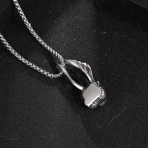 Vintage Red Eyed Bunny Pendant Men Long Eared Animal Zodiac Necklace SP966 <b>Titanium</b> Steel Charm Gift - Product Image 5