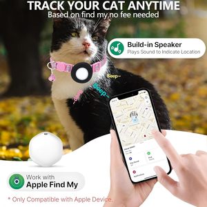 Traceur GPS Viccar pour chats, mini traceur Bluetooth pour animaux de compagnie avec collier, suivi en temps réel, application iOS, étanche, DW01 - Product Image 5