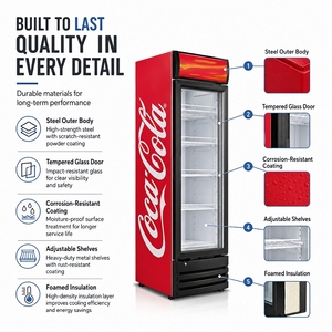 Nuevo Enfriador de Vidrio al por Mayor, Enfriador de Compresor Portátil de 2 Puertas con Enfriamiento Directo Ajustable para Bebidas Energéticas - Product Image 2