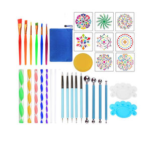 Xin Bowen Vente flash <span class=keywords><strong>en</strong></span> <span class=keywords><strong>ligne</strong></span> : Ensemble de 35 pochoirs métalliques pour peinture, motifs <span class=keywords><strong>Mandala</strong></span> et Graffiti - Product Image 1