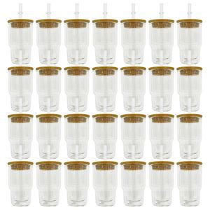 Vaso de Vidrio Transparente de Doble Pared para Sublimación, con Orificio Preperforado, para Café, Estilo Bola de Nieve, 3oz, para Envoltura UV DTF - Product Image 1