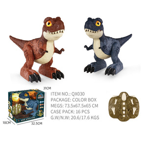 Jouet dinosaure tyrannosaure rex télécommandé, 2.4G, son et lumière électriques, 31cm, jeu intérieur et extérieur pour enfants de 5 à 7 ans - Product Image 1