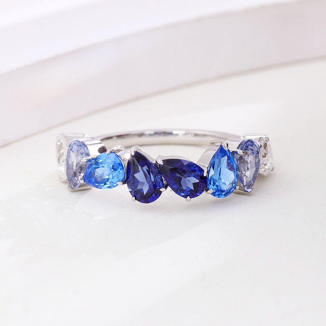 แหวนอัญมณีแล็บโกลด์ 14k