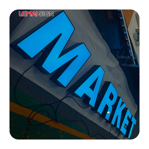 Insegna Pubblicitaria Personalizzata con <span class=keywords><strong>Lettere</strong></span> <span class=keywords><strong>Luminose</strong></span> a <span class=keywords><strong>LED</strong></span> in Acrilico 3D Illuminate Frontalmente per Esterni - Product Image 3