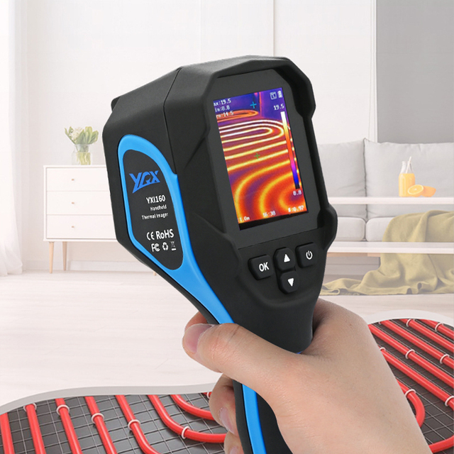 25Hz 256*192 Handheld Infrared Thermal Imager HD Digital Thermograph Camera Floor Wall Heating Pipe HVAC Tester