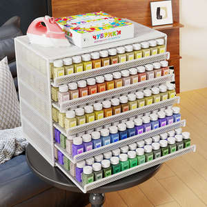 Armoire de rangement de perles Perler de bureau, 5 niveaux, grande capacité, organisateur d'artisanat, étagère de rangement à tiroirs pour l'organisation et le rangement - Product Image 3