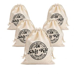 2025 Recyclable Cotton Party Hangover Kit Customizable <b>Wedding</b> <b>Gift</b> <b>Bag</b> Drawstring Holidays Pocketed Bundle UV Coated Screen - Product Image 2