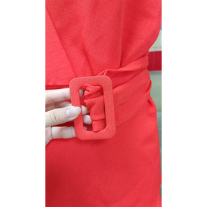 Top Senza Maniche Personalizzato <span class=keywords><strong>con</strong></span> <span class=keywords><strong>Cintura</strong></span> e Peplum, Blusa <span class=keywords><strong>con</strong></span> Scollo a V e <span class=keywords><strong>Cintura</strong></span> Annodata in Vita per Donna - Product Image 5