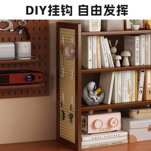 Desktop Bamboe Opbergrek Meerlaags Eenvoudig Gatbord Boekenplank Licht Luxe Student Huishoudelijk Ruimtebesparend Kleine Boekenkast - Product Image 2