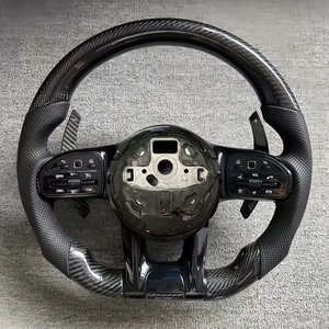 Volante de coche de fibra de carbono personalizado para Mercedes Benz C63 E63 W213 W205 C43 A45 G63 G500 <span class=keywords><strong>S63</strong></span> GLC GLA45 2017 <span class=keywords><strong>AMG</strong></span> - Product Image 6