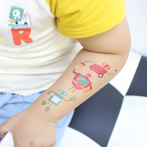 Autocollants de <span class=keywords><strong>tatouage</strong></span> temporaires pour enfants, <span class=keywords><strong>robot</strong></span> de dessin animé mignon, mini <span class=keywords><strong>tatouage</strong></span> de couleur mélangée, papier de <span class=keywords><strong>tatouage</strong></span> à transfert d'eau temporaire - Product Image 5
