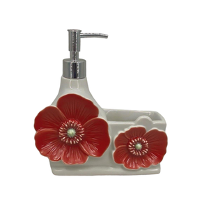 ที่ใส่สบู่เซรามิกเพ้นท์ลายดอกชบาแบบมีที่วางฟองน้ำ สำหรับห้องครัวและห้องน้ำ พร้อมโลโก้สั่งทำ - Product Image 6