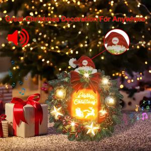 Đồ trang trí Giáng sinh thân thiện với môi trường năm 2025: đèn LED, thiệp nhạc, vòng hoa, dây trang trí cho nhà cửa - Product Image 4