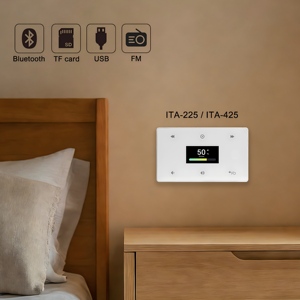 Amplificador de Pared Bluetooth Mini Estándar Italiano Negro/Blanco de 2/4 Canales y 25W, Reproductor de Música de Fondo para Audio en Casa Inteligente - Product Image 6