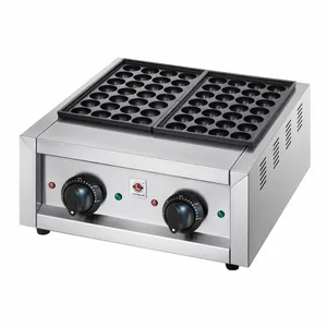 LW-2E Commercial Electric Takoyaki Machine Stainless Steel Japanese Fish Ball Equipment for Takoyaki and Fish Ball Preparation