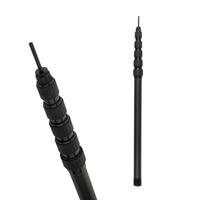 Bâche tente poteaux auvent télescopique poteaux en aluminium avec fond de cône antidérapant Portable léger en Fiber de carbone Camping pôle