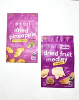 Sachets Doypack imprimés OEM ODM avec fermeture éclair en feuille d'aluminium pour l'emballage de chips de banane, fruits secs, fruits confits et snacks