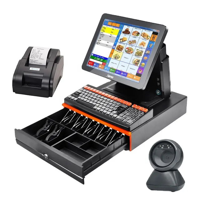 China Pos System 15.6 Inch Dual Screen Cash Register Machine Windows/Android All in One Pos Terminal System for Retail Shop