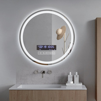 Meuble de toilette en céramique monobloc avec miroir LED intelligent et accessoires de salle de bain