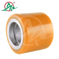 Roue personnalisable OEM avec roulement en polyuréthane à noyau en fonte et roulements recouverts de caoutchouc plastique