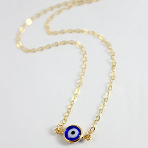 Tiny Blue Glass Turkish Eye <span class=keywords><strong>collane</strong></span> per donna uomo gioielli con protezione fortunata - Product Image 3