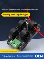 Transductor de Corriente TAIHUA TD-3404C AC 0-50A, Sensor con Comunicación RS485, Protocolo Modbus RTU, Montaje en Riel DIN para Monitoreo de Energía