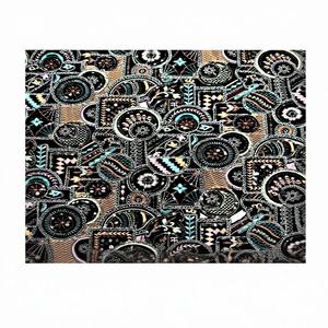 Telas de encaje bordadas multicolor étnicas indias para vestidos Rida Burqa de mujer, calzado, bolsos, textiles ecológicos para el hogar, tiendas de campaña y bolsas. - Product Image 1