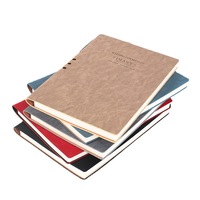 Journal A5 en cuir ciré à couverture rigide, carnet personnalisé, carnet d'affaires en PU, carnet d'étudiant à couverture rigide