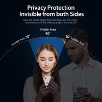 Protection d'écran en verre trempé anti-espion 8K HD 300CC sans bordure, super incurvée pour iPhone 18 Duo 17 Pro Max Fold