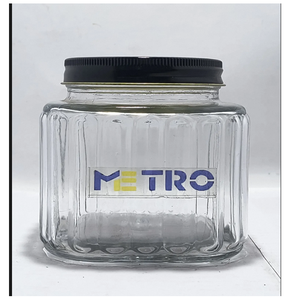 Pot en verre carré de qualité supérieure de 500 grammes, avec couvercle hermétique, idéal pour le miel, la confiture, les épices, pour une utilisation domestique en cuisine - Product Image 3