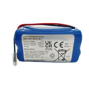 Ansmann German quality 2s2p 2700mAh 18650 7.4v lithium-ion rechargeable battery pack for torch light