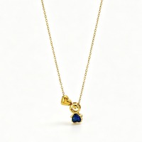 Collier avec pendentif en forme de petit cœur adorable, pour fille et garçon, avec zircon coloré, bijoux romantiques pour femmes en gros TGXL14755