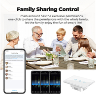 Interruptores Inteligentes de Pared de Vidrio Templado con Control Remoto WiFi ZigBee y Control por Aplicación Tuya Smart Home