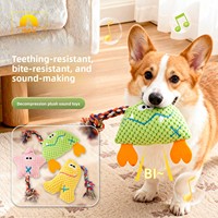Jouet pour chien en velours côtelé, peluche couineuse, jouet à mâcher résistant pour soulager l'ennui, pour petits et moyens chiens
