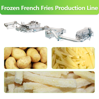 Línea de Producción de Papas Fritas de 2000 kg/h, Línea de Producción Automática de Papas Fritas Comercial
