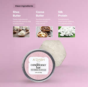 Barre de conditionneur capillaire à base de plantes enrichie en beurre de karité, beurre de cacao et protéines de soie pour des cheveux sains - Product Image 3