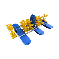 Moteur d'aérateur à roue à pales à six impellers en acier inoxydable 304 de 3 CV, oxygénation de 2,4 kg/h, 380 V pour l'aquaculture de crevettes