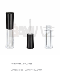 Envase de maquillaje con cabezal de brocha para brillo labial y color labial, botella cilíndrica de base gruesa, para aislamiento, corrector y crema BB - Product Image 2