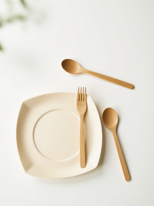 Ensemble de <span class=keywords><strong>couverts</strong></span> en bambou jetables de haute qualité avec <span class=keywords><strong>assiettes</strong></span> biodégradables <span class=keywords><strong>recyclables</strong></span> Offre Spéciale pour les fêtes - Product Image 2