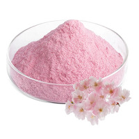 Poudre de fleurs de cerisier sauvage de haute qualité, extrait japonais, emballé sous vide dans un récipient en verre