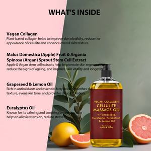 Huiles essentielles biologiques hydratantes, raffermissantes, tonifiantes, collagène végétalien, cellules souches, huile de massage pour le corps contre la cellulite pour spa - Product Image 4