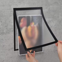 Cadre photo mural magnétique moderne, auto-adhésif, portable, en plastique, pour photos et documents