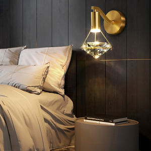 Элегантный роскошный креативный маленький настенный светильник с драгоценным камнем люстра настенный светильник для гостиной, лобби отеля - Product Image 3