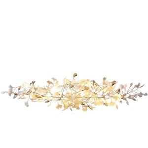 Luminaire suspendu moderne personnalisé en feuille de Ginkgo en or branche artistique design lustre de plafonnier de hall d'hôtel décoratif pour hall d'entrée - Product Image 5