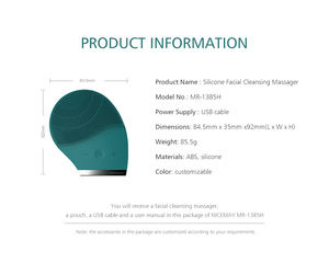 Cepillo de limpieza facial de silicona de lujo con vibración sónica, herramienta de limpieza profunda para purificar los poros y renovar la piel. - Product Image 3