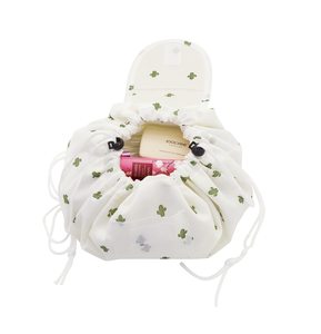 Lazy <b>Drawstring</b> <b>Makeup</b> <b>Bag</b> Large Capacity Waterproof Portable Cosmetics Storage Pouch for Women and Girls - Product Image 1