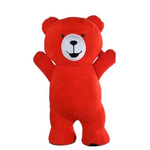 Costume gonflable de mascotte ours, personnalisable, adulte, adapté au costume de mascotte ours en peluche avec ventilateur - Product Image 1