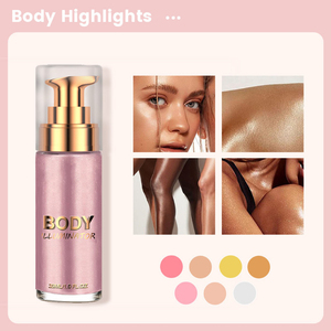 Huile Corporelle Scintillante Premium MLM OEM Personnalisée, Lotion Illuminatrice Corps Entier, Effet Longue Durée, Cosmétique Marque Privée, Vente en Gros - Product Image 2