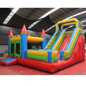 Commercial PVC Inflatable Castle Water Slide Indoor/Outdoor Playground House Games Bouncy House With Blower Model Product Kids