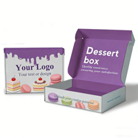 Kraft golfkartonnen dessertdoos met aangepast logo - voor bakkerijverpakkingen, milieuvriendelijke golfkartonnen taartdoos, aangepaste logo papieren dozen